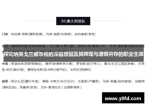 探究纳英戈兰被忽视的深层原因及其辉煌与遗憾并存的职业生涯 探究纳英戈兰被忽视的深层原因及其辉煌与遗憾并存的职业生涯